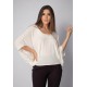 Blusa Bata Îandé Malha Off White