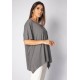 T-Shirt Ampla Malha Manga Curta Mescla