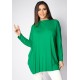 Blusa Drapeada nas Costas Malha Manga Longa Verde Light
