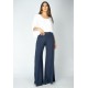 Calça Pantalona Granja Malha Azul Marinho