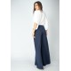 Calça Pantalona Granja Malha Azul Marinho