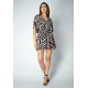 Vestido Curto Saída de Praia Maragogi Malha Manga Morcego Étnico Maia Preto
