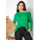 T-Shirt Ampla Malha Manga Longa Verde Light