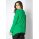 T-Shirt Ampla Malha Manga Longa Verde Light
