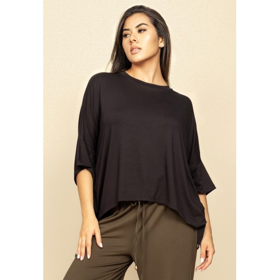 Blusa Asa Delta Malha Tupã Preta