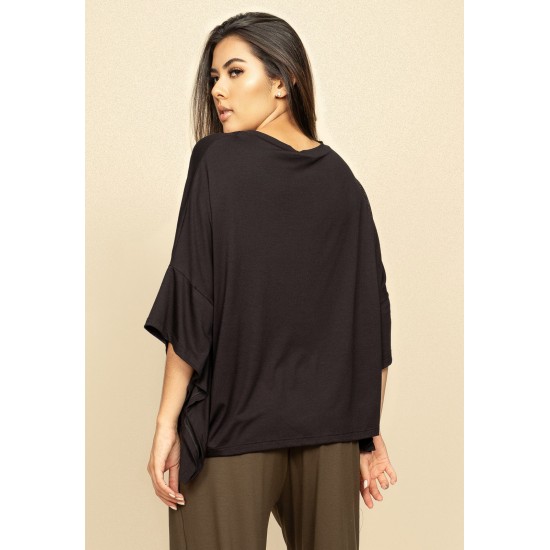 Blusa Asa Delta Malha Tupã Preta