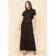 Vestido Longo Morcego Malha Preto