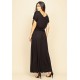 Vestido Longo Morcego Malha Preto