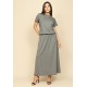 Vestido Longo Morcego Malha Mescla