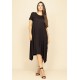 Vestido Saruel Malha Manga Curta Preto