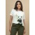 T- shirt Básica Bata Manga Curta Off White Panda
