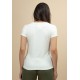 T- shirt Básica Bata Manga Curta Off White Cabrinha