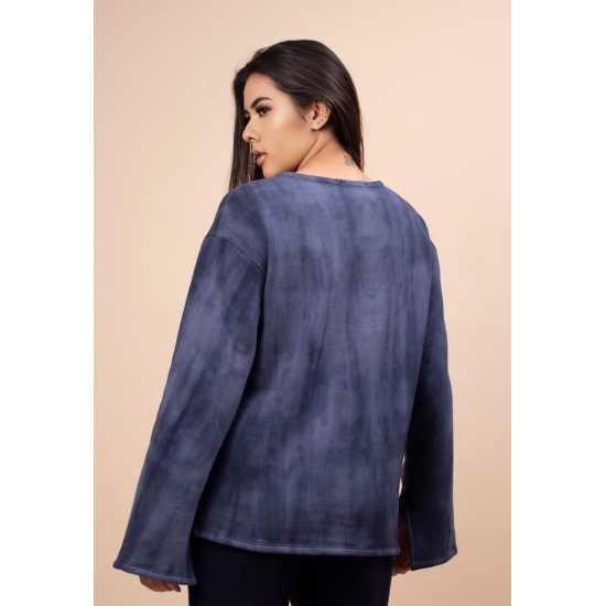 Blusa Moletom Azul Estelar 