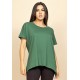 T-Shirt Ampla Algodão Orgânico Manga Curta Verde Brasil