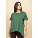 T-Shirt Ampla Algodão Orgânico Manga Curta Verde Brasil