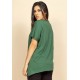 T-Shirt Ampla Algodão Orgânico Manga Curta Verde Brasil