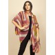 Echarpe Lenço Feminino Pashmina Geo Bordô
