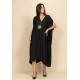 Vestido Kaftan Mutum Detalhes nas Costas Preto