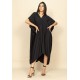 Vestido Kaftan Mutum Detalhes nas Costas Preto