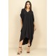 Vestido Kaftan Mutum Detalhes nas Costas Preto