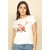 T-Shirt Baby Malha Manga Curta Corte a Fio Off White Porquinho