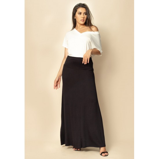 Saia Longa Malha SAZ Preta