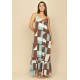 Vestido Longo Jataí Trapézio Malha Estampa Santa Rosa do Tocantins