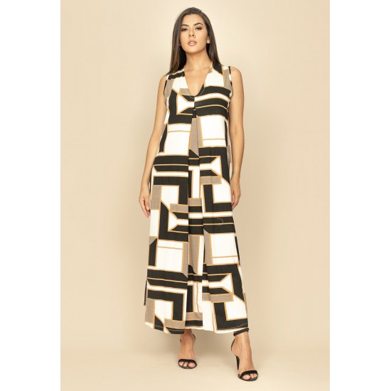 Vestido Longo Acará Malha Estampa Igaci