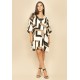 Vestido Curto Amplo Malha Estampa Igaci