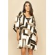 Vestido Curto Amplo Malha Estampa Igaci