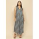 Vestido Longo Acará Malha Estampa Murici
