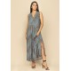 Vestido Longo Acará Malha Estampa Murici