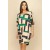 Vestido Curto Malha Morcego Estampa Chapada de Areia