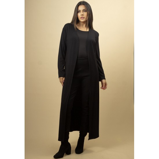 Casaco Malha Manga Longa Preto
