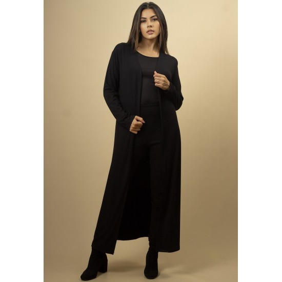Casaco Malha Manga Longa Preto