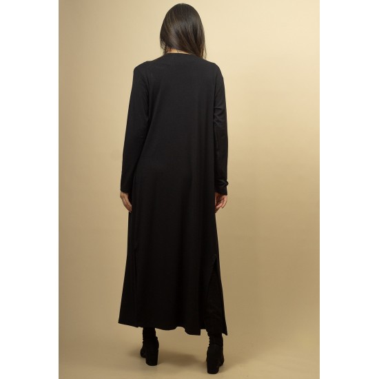 Casaco Malha Manga Longa Preto