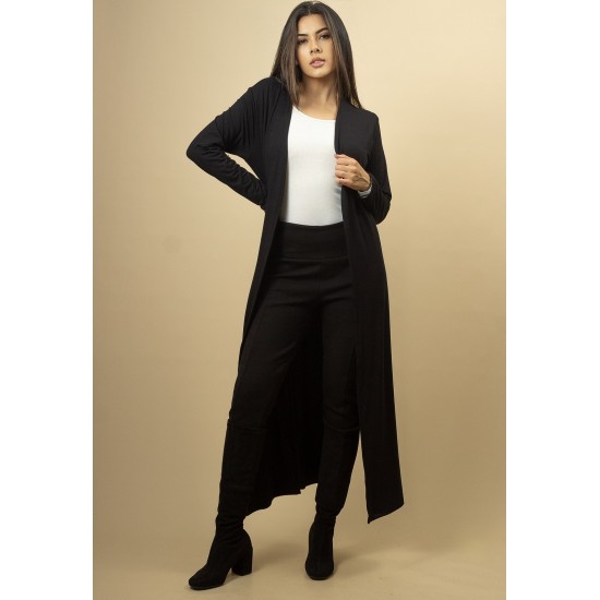 Casaco Malha Manga Longa Preto
