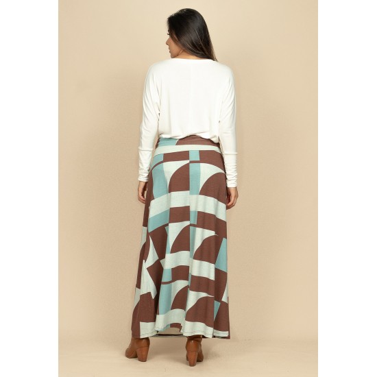 Saia Longa Malha SAZ Estampa Santa Rosa do Tocantins