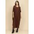 Vestido Kaftan Malha Saruel Marrom