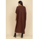 Vestido Kaftan Malha Saruel Marrom