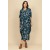 Vestido Kaftan Malha Saruel Estampa Hibisco Blue