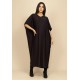 Vestido Kaftan Malha Saruel Preto