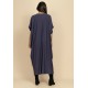 Vestido Kaftan Malha Saruel Azul Marinho