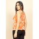 Blusa Regata Nhambu Viscose Estampa Alagoas Laranja