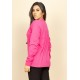 Camiseta de Algodão Manga Longa Permita-se Rosa