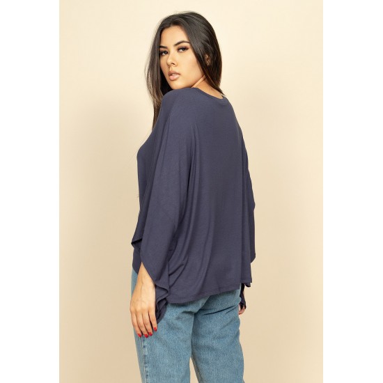 Blusa Asa Delta Malha Tupã Azul Marinho