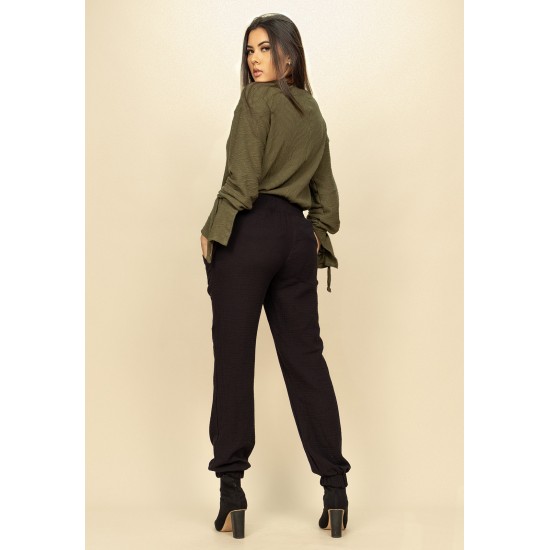 Calça Piaba de Algodão Preta