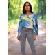 Blusa Goiti Viscose Estampa Tropical Brasil