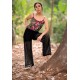 Calça Renda Transparente Preto