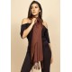 Echarpe Lenço Feminino Liso com Franja Liso Marrom